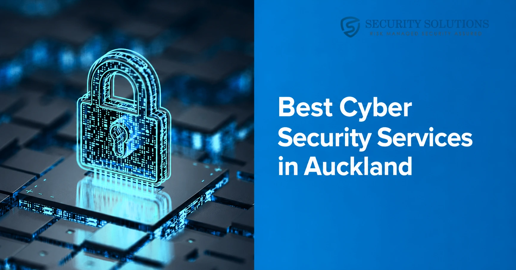 Cyber security services in Auckland, a digital padlock securing business infrastructure