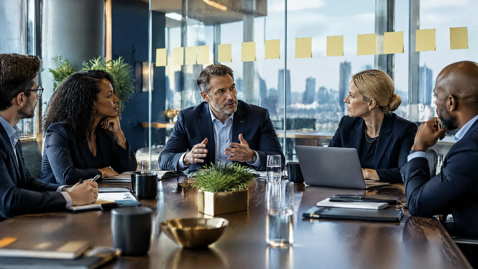 A security leadership team plans a multi-year AI security strategy.