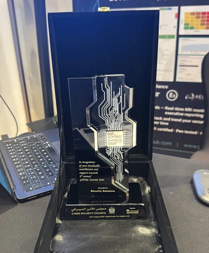 GPRC Summit 2026 trophy awarded to Security Solutions for its contribution to the 4th annual summit