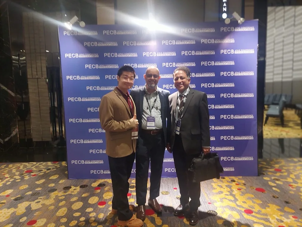 Networking with fellow delegates at the PECB AI and Cyber conference, Kuala Lumpur